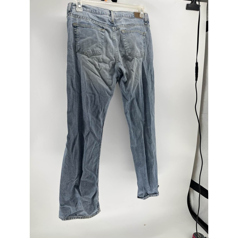 Old Navy sz 10 short Blue Loose Straight Leg Denim Faded distressed - Picture 4 of 4